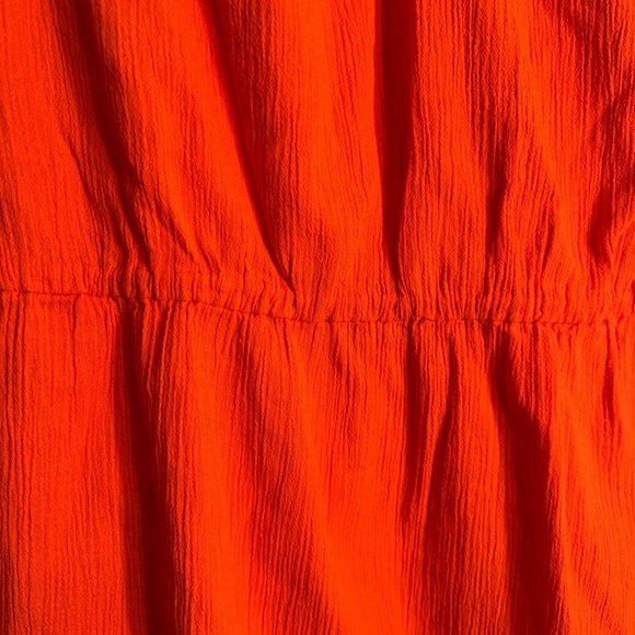 NWT J. Crew Factory 100% cotton orange crepe dress J-7 - Picture 2 of 5